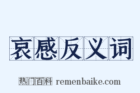 哀感反义词是什么意思的图片